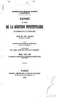 Expose de L'Etat de La Question Penitentiaire En Europe Et Aux Etats-Unis 1141028557 Book Cover