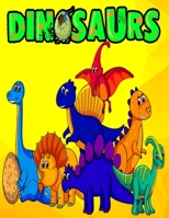 Dinosaur Coloring Activity Book: 60 Hand Drawn 8.5X11 Size Giant Full Page Jumbo Dino Colouring Drawing Collection for Kids Toddler Boys and Girls 167051854X Book Cover