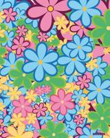 Flowers: Retro floral cover - Pretty notebook for school or home 1098961188 Book Cover