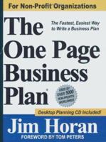 The One Page Business Plan for Non-Profit Organizations 1891315021 Book Cover