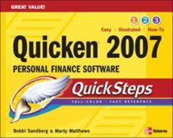 Quicken 2007 Personal Finance Software QuickSteps (Quicksteps) 0072263881 Book Cover