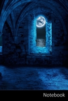 Notebook: Imaginaire, Voûte, Lune, Monastère Carnet / Journal / Livre d'écriture / Calepin / Agenda / Notes - 6 x 9 pouces (15,24 x 22,86 cm), 110 pages, surface brillante. 1712923552 Book Cover