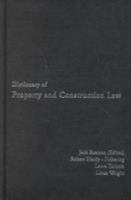 Dictionary of Property and Construction Law 0419261001 Book Cover