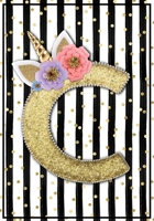 Unicorn Monogram Dot Grid Bullet Journal Notebook - Cute Unicorn Personalized Journal Diary with Dotted Pages - Letter C: My Unicorn Journal 1656446944 Book Cover