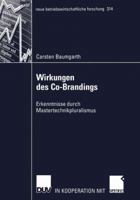 Wirkungen Des Co-Brandings: Erkenntnisse Durch Mastertechnikpluralismus 382447896X Book Cover