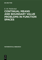 Continual Means and Boundary Value Problems in Function Spaces 3112471733 Book Cover