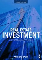 Real Estate Investment: A Strategic Approach 0415741610 Book Cover