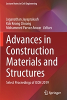Advances in Construction Materials and Structures: Select Proceedings of ICON 2019 (Lecture Notes in Civil Engineering, 111) 981159161X Book Cover