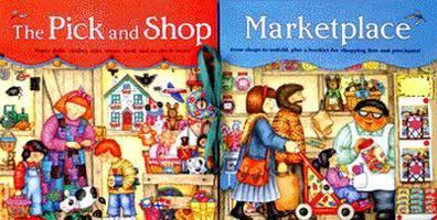 The Pick and Shop Marketplace: Paper Dolls, Clothes, Toys, Treats, Food, and So Much More! Four Shops to Unfold, Plus a Booklet for Shopping Lists and Purchasers! 0679874763 Book Cover