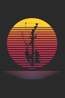 Retro Lineman Silhouette: 6x9 Ruled Notebook, Journal, Daily Diary, Organizer, Planner 1694495590 Book Cover