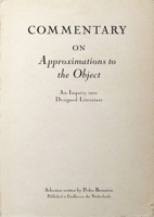 Commentary on "Approximations to the Object" B0FM3P4JV5 Book Cover