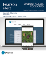 Pearson EText Essentials of Genetics -- Access Card 0135588847 Book Cover