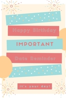 The Birthday Book Important Date Reminder: Event Calendar Perpetual Calendar, Record All Your Important Dates Birthday Anniversary and Event Reminder Book Month by Month (Special Dates to Remember) 1654605123 Book Cover