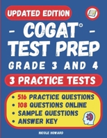 COGAT® TEST PREP GRADE 3 AND 4: 2 Manuscripts, CogAT® Practice Book Grade 3, CogAT® Test Prep Grade 4, Level 9 and 10, Form 7, 516 Practice ... Answer Key. B08MN61C59 Book Cover