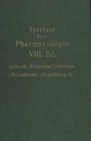 Handbuch Der Experimentellen Pharmakologie: Achter Band 3642889387 Book Cover