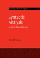 Syntactic Analysis: An Hpsg-Based Approach 1107614120 Book Cover