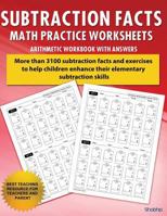 Subtraction Facts Math Practice Worksheet Arithmetic Workbook with Answers: Daily Practice Guide for Elementary Students and Other Kids 1536961558 Book Cover