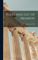 Rules and List of Members 1018259651 Book Cover