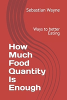 How Much Food Quantity Is Enough: Ways to better Eating B0CVFDSQYN Book Cover