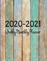 2020-2021 Weekly Monthly Planner: Jan 2020 - Dec 2021 2 Year Daily Weekly Monthly Calendar Planner To-Do List Academic Schedule Agenda Logbook Or Student With Color Wood Design cover 1082111406 Book Cover