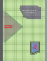 Graph Paper Notebook 8.5 x 11 IN, 21.59 x 27.94 cm [200 page]: 5 squares per inch [.5 pt.]& 1 inch thick [1pt] perfect binding, non-perforated, Double-sided Composition Graph Paper, Coordinate Paper,  1676599096 Book Cover