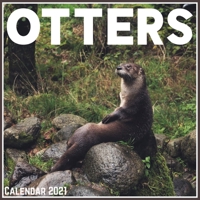 Otters Calendar 2021: Official Otters Calendar 2021, 12 Months B08W3K8PC7 Book Cover