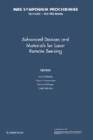 Advanced Devices and Materials for Laser Remote Sensing: Volume 883 110740892X Book Cover