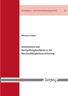 Anerkenntnis Und Nachprufungsverfahren in Der Berufsunfahigkeitsversicherung 3832554521 Book Cover