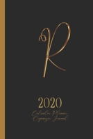R - 2020 Calendar, Planner, Organizer, Journal: Luxurious golden metal optic monogram Letter R on a black background. Monthly and Weekly Planner, including 2019 and 2021 Calendars 1697748902 Book Cover