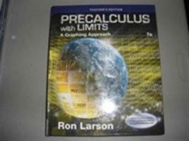 Precalculus With Limits A Graphing Approach 7th Edition Teacher's Edition 1305117530 Book Cover