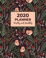 2020 Planner Weekly And Monthly: Calendar View Organizer Agenda With Inspirational Motivational Positive Affirmation Quotes / Jan 2020 to Dec 2020 / Pretty Brown Floral Cover 1673957080 Book Cover