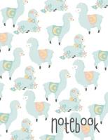 Notebook: Cute Llama Composition Notebook, Graph Paper, Perfect For Learning Math 1074670914 Book Cover