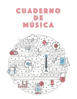 Cuaderno De Musica: Músicos Composición Libro Instrumento Manuscrito Personal Papel Piano Guitarra Estándar 13 Bastón Cuaderno grande / Diario Regalo ... Tapa blanda, Acabado mate (Spanish Edition) B083XW64S9 Book Cover