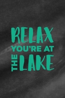 Relax You're At The Lake: All Purpose 6x9 Blank Lined Notebook Journal Way Better Than A Card Trendy Unique Gift Black Texture Lake 1706278543 Book Cover