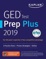 GED Test Prep Plus 2019: 2 Practice Tests + Proven Strategies + Online 1506239439 Book Cover