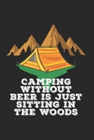 Bier Camping Notizbuch: Bier Camping Notizbuch für Liebhaber / Notizheft / Notizblock A5 (6x9in) Dotted Notebook / Punkteraster / 120 gepunktete Seiten (German Edition) 1671373049 Book Cover