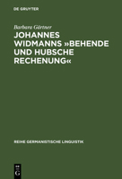 Johannes Widmanns Behende Und Hubsche Rechenung 348431222X Book Cover