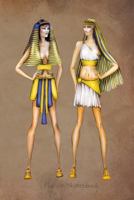 Fashion Sketchbook: Egyptian Goddess Fashion Illustrations, Fashion Croquis Templates for Designers 1724908979 Book Cover