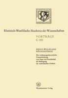 Die Verfassungstheoretische Unterscheidung Von Staat Und Gesellschaft ALS Bedingung Der Individuellen Freiheit: 178. Sitzung Am 12. Juli 1972 in Dusseldorf 3531071831 Book Cover