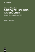 Briefwechsel Und Tagebucher 1837-1845 3110042851 Book Cover