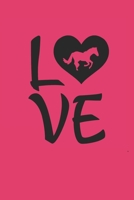 LOVE: Horse Notizbuch Pferd Planer Reiten Notebook Pferde Journal kariert squared 1690947551 Book Cover