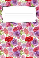 Composition Book: College Ruled Notebook Composition Book Diary Purple and Red Roses 1792129300 Book Cover