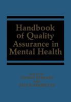 Handbook of Quality Assurance in Mental Health 146845238X Book Cover