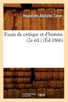 Essais de Critique Et D'Histoire 2012543278 Book Cover