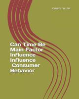 Can Time Be Main Factor Influence Influence Comsumer Behavior 109605566X Book Cover