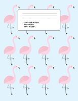 College Ruled: Flamingo Notebook, Composition Book, 100 Pages, Cute School Notebook, Back to School Gift 1725718960 Book Cover
