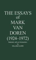 The Essays of Mark Van Doren (1924-1972) (Contributions in American Studies) 0313220980 Book Cover