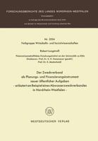 Der Zweckverband ALS Planungs- Und Finanzierungsinstrument Neuer Offentlicher Aufgaben: Erlautert Am Beispiel Eines Abwasserzweckverbandes in Nordrhein-Westfalen 3531025546 Book Cover
