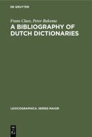 Bibliography of Dutch Dictionaries (Lexicographica: Series Maior) 3484309679 Book Cover