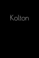 Kolton: Notebook / Journal / Diary - 6 x 9 inches (15,24 x 22,86 cm), 150 pages. Personalized for Kolton. 1694052370 Book Cover